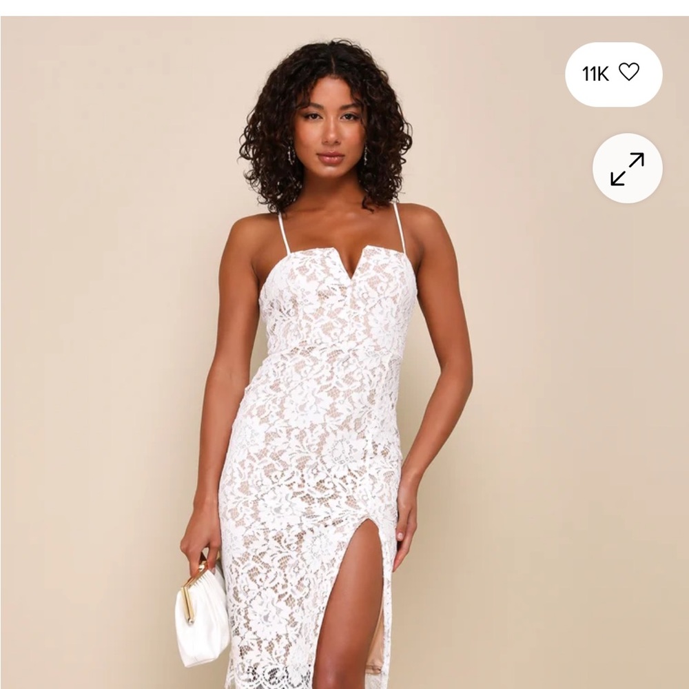 Lulu's White Lace Mini Dress